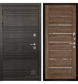 Двери Регионов Министр - LIGHT 2125 (зеркало) Серый велюр