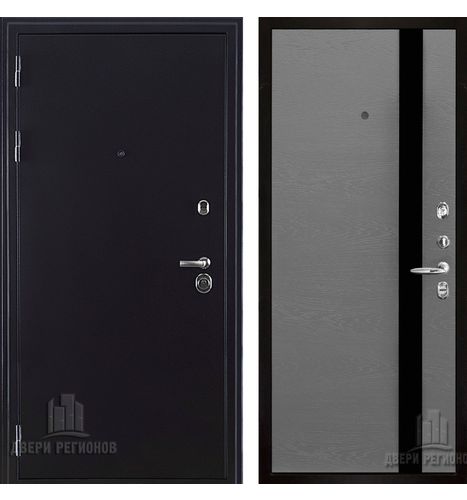Входная дверь Двери Регионов Колизей Темное серебро антик - Uno Grigio (Ral 7015)
