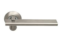 Ручка на круглой розетке SILLUR 133 S.CHROME/P.CHROME хром матовый/хром
